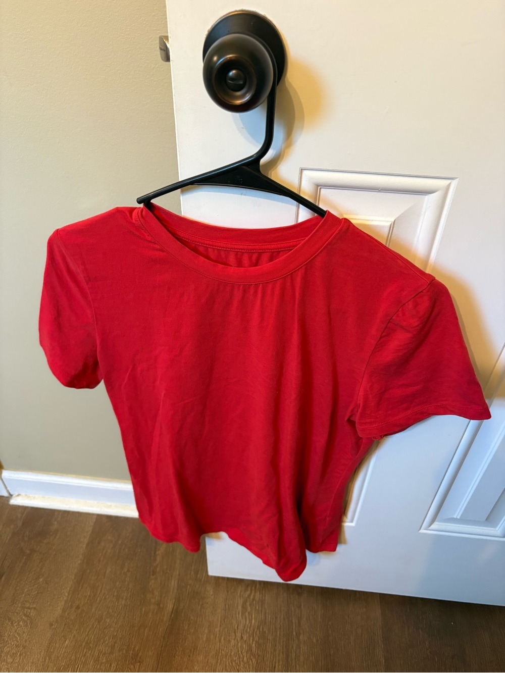 a new day Red Crewneck Short Sleeve Tee